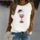 thumbnail image 3 of Gibobby Sudadera de Navidad para mujer Camiseta casual de manga larga con gráfico navideño para mujer, sudadera con cuello redondo, sudadera para mujer(Marrón,G), 3 of 4
