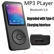 Hi-Fi Lossless Sound MP3 Walkman Player 1.8 Inch Screen Portable Music Player Support FM Radio Recording APE FLAC MP3 WMA WAV AAC LC JPG BMP TXT Black White Dark Blue