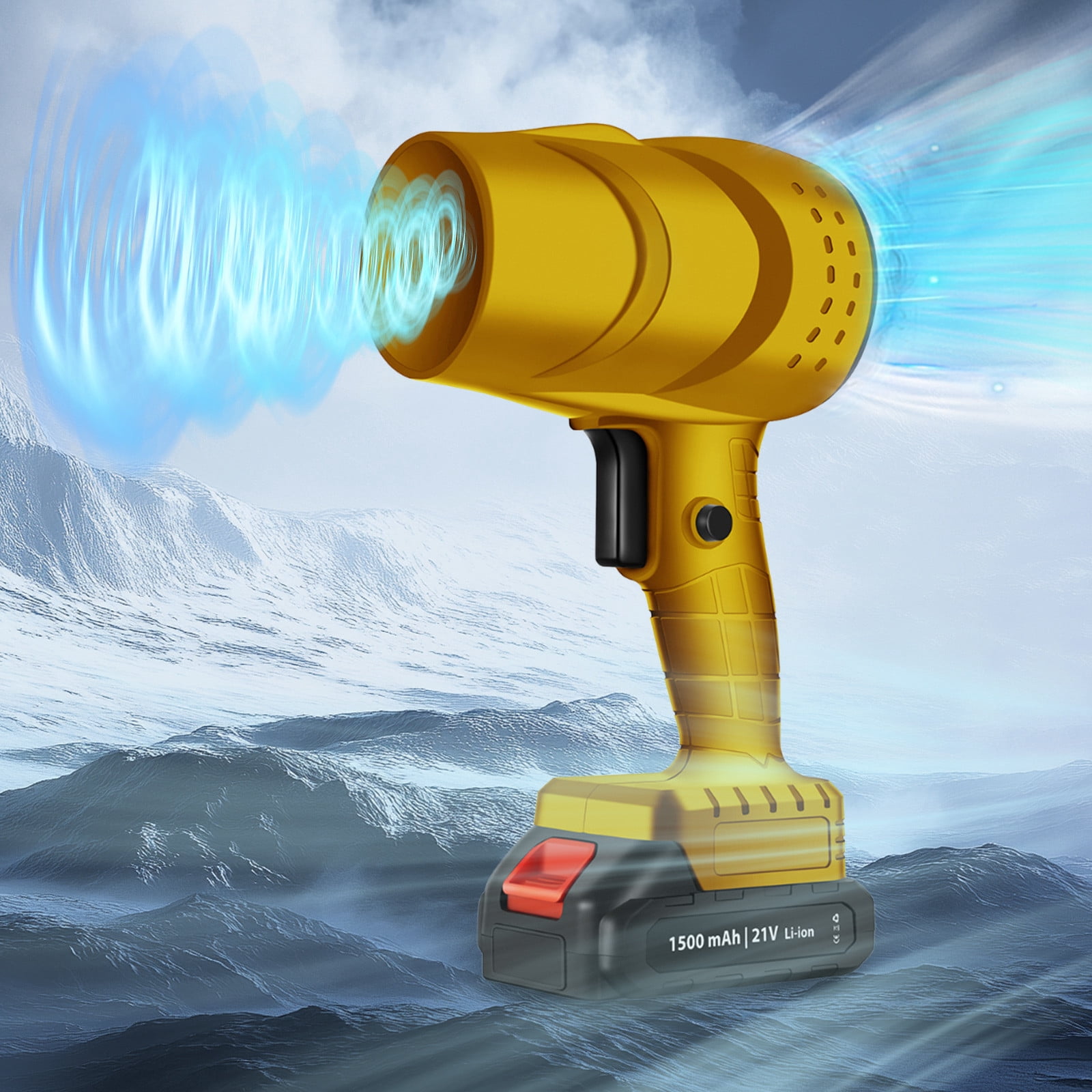 Cordless Leaf Blower, Electric Cordless Turbo Blower, 6 Gears Wind Speed, Violent Turbo Fan for Outdoor Car Wash Dusting Snow Blower
