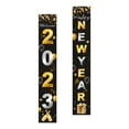 thumbnail image 4 of 1 par de letreros de porche de Feliz año Nuevo, adornos decorativos pareados de pancartas, accesorios de fotos de letreros para patio de por Estilo C Fernando Cartel de porche de feliz año nuevo, 4 of 8