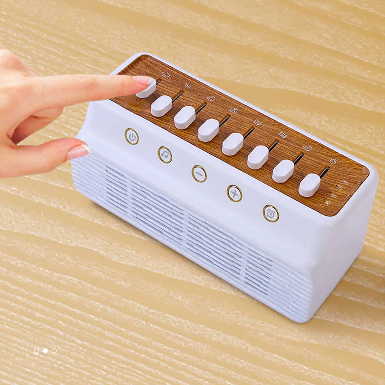 Yooshoverk White Noise Machine Sleep Sound Speaker 8 Nature Sounds Bluetooth Timer Reduces Insomnia Promotes Deep Sleep for Adults and Babies in Bedrooms Home Office Use