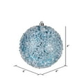 thumbnail image 2 of Vickerman 4" Baby Blue Glitter Hail Ball Ornament, 6 per Bag, 2 of 3