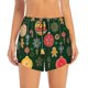 thumbnail image 2 of Balery Christmas Pantalones cortos deportivos para mujer con forro y dos bolsillos, elásticos, para entrenamiento, gimnasio, yoga-Large, 2 of 7
