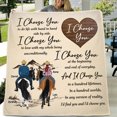 thumbnail image 2 of Custom Personalized Farmer Couple Riding Horse Single Layer Fleece/Quilt, 2 of 4