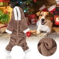 thumbnail image 2 of Otoño Invierno Coral Fleece Espesar Botón Cálido Lindo Traje de Navidad Ropa para Gatos Perros, 2 of 8