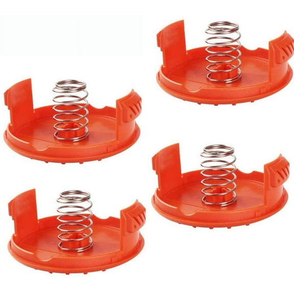 4 Pieces Replacement Spool Cap, Replacement Spool Caps, Mower Replacement Spool Cap For Black-Decker Lawn Mowers, Rc-100-P, Afs Trimmer Spool