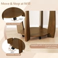 thumbnail image 3 of Topcobe 32" 2-Tier Glass Round Coffee Table with Shelf, Center Table for Living Room, Modern Furniture for Home-Walnut, 3 of 8