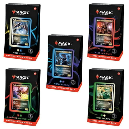 Magic: The Gathering Starter Commander Deck Bundle – Includes All 5 Decks
