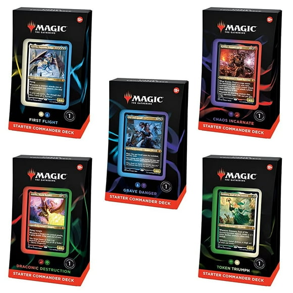 Magic The Gathering Starter Commander Deck Bundle  Incluye Las 5 Cubiertas