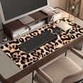 thumbnail image 5 of Brown Leopard Print Desk Mat, Desk Accessory, Cute Workspace, Trendy Workspace, Trendy, 35.4x15.7in Large Gaming Mouse Pad, Cute Desk Topper, Pretty Desk Pad, 5 of 6