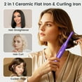 thumbnail image 6 of Kipozi Mini Flat Iron for Short Hair & Edges, 3/10" Small Hair Straightener for Pixie Cuts, Bangs, Anti-Pinch Curling & Styling Iron, Small Travel Straightener Iron, Purple, 6 of 7