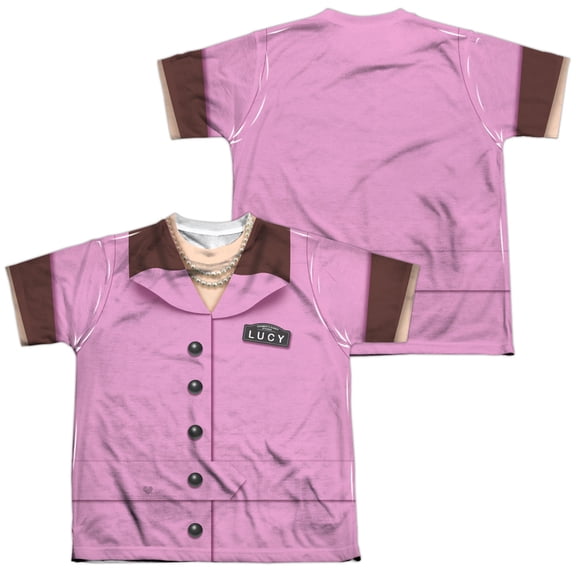 I Love Lucy - Chocolate Factory Costume (Front/Back Print) - Youth Short Sleeve Shirt - Large