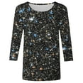 thumbnail image 4 of Shirts for Women Sequin Clothes Long Sleeve Blue Sparkly Tops for Women Shiny Top Evening Wear Tops Holiday Attire for Women, 4 of 4