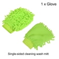 thumbnail image 3 of Unique Bargains Gants de Nettoyage Réutilisables Sans Rayures en Microfibre Chenille, Vert, 3 of 5