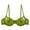 Green, variant on Women's Plus Size Sexy Lace Underwire Balconette Bra Sheer Unlined Demi Push Up Bralette Comfortable Support