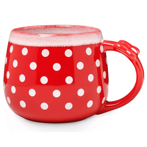 Disney Parks Minnie Mouse Polka Dot Red Coffee Mug New With Tags