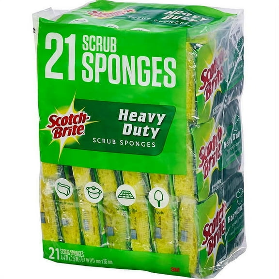 Scotch-Brite Scrub Sponges, Heavy Duty, 21 ct
