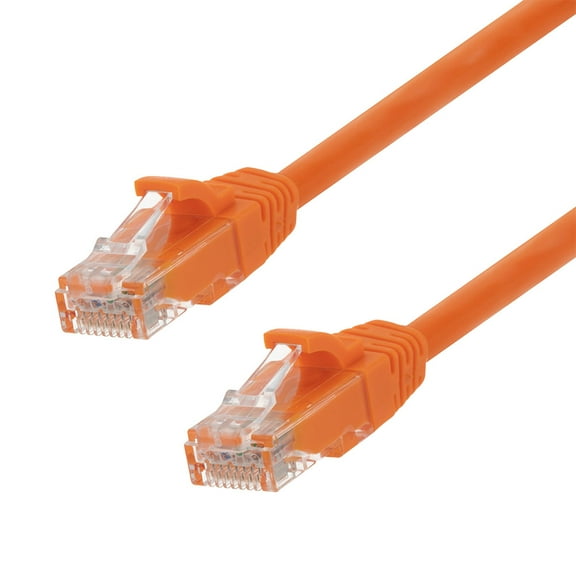 NavePoint Patch Cable, CAT6, UTP, 24AWG/7*0.18 MM, 0.5 Ft,  10 pack, Orange