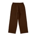 thumbnail image 6 of GrmtClth Mens Wide Leg Drawstring Pants Elastic Waist Loose Fit Casual Trousers Lightweight Breathable for Summer Daily Wear Coffee L, 6 of 8