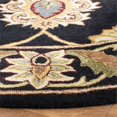 thumbnail image 3 of SAFAVIEH Heritage Collection 6' Round Black HG314A Handmade Traditional Oriental Premium Wool Area Rug, 3 of 4