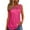 Hot Pink, variant on RYRJJ Summer Tank Tops for Women Loose Fit Pleated Tunics Scoop Neck Sleeveless Lace Tops Curved Hem Flowy Shirts(Hot Pink,XL)