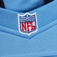 thumbnail image 4 of Men's Mitchell & Ness Warren Moon Light Blue Houston Oilers Player Name & Number Hoodie Legacy Jersey, 4 of 7