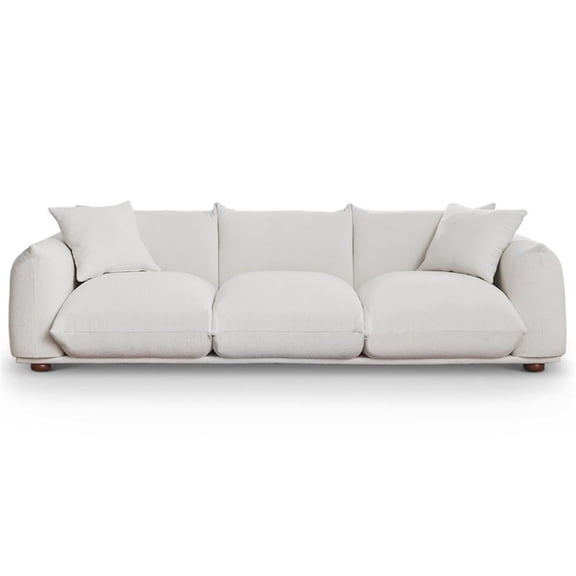 Arter Mid-Century Modern Living Room Luxury Boucle Fabric Couch in Cream
