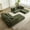 Olive Green, variant on 106" Convertible Folding Sofa Bed, Modular Floor Sofa with Removable Backrest, Soft Fabric Fold Out Couch Bed with Pillows, Large Futon Lazy Couch Corduroy Sleeper for Living Room, Dorm