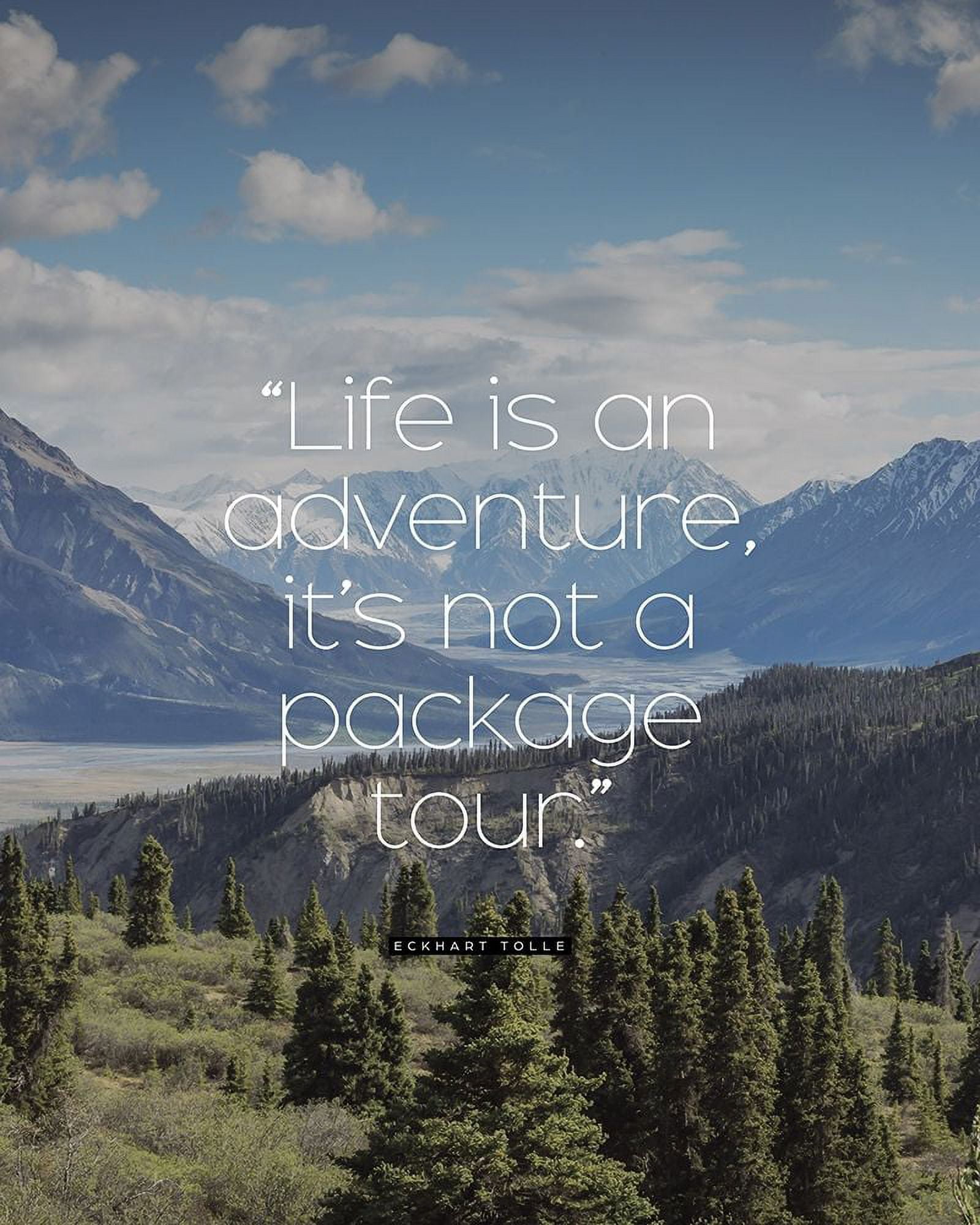 ArtsyQuotes 26x32 White Modern Wood Framed Museum Art Print Titled - Eckhart  Tolle Quote: Life is an Adventure - Walmart.com, image size:1600x2000