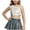 Silver, variant on AUNVITO Kids Girls One Shoulder Sleeveless Dance Crop Top Shiny Sparkly Hip Hop Streetwear Cropped T-Shirts Dancewear