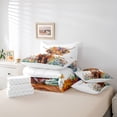 thumbnail image 6 of Erosebridal Cute Highland Cow 7pcs Bedding Comforter Set,Cartoon Animal Colorful Flower Print Queen Bedding Sets For Boys Kids,Reversible, 6 of 7