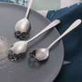 thumbnail image 2 of Skull Spoons, Skull Sugar Spoons, Skull Stainless Steel Teaspoons, Coffee And Tea Stirring Spoon, Set Of 6 Silver 18/10 Stainless Steel Cool And Styli, 2 of 5