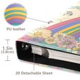 thumbnail image 3 of FORMRS 3 Ring Photo Album 4"x6" Self Adhesive Large Capacity PU Leather Cover, Beige Rainbow, 3 of 8