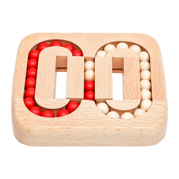 Cubo Giratorio de Madera con Forma de Frijol Mágico para Dedos, Juguete Antiestrés, Adorno, Suministros para Fiestas, Regalo, Rompecabezas para Adulto Cuentas de madera