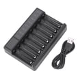 thumbnail image 2 of Smart SEIVI PC negro protección inteligente portátil viaje pantalla inteligente USB ocho ranuras batería para carga Ni MH Ni Cd AA AAA ANGGREK Otros, 2 of 8