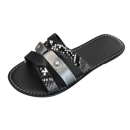 

Shoes for Women Summer Women s Flat Sandals Are Suitable for Beach Home and Outdoor Wear Running Shoes for Women Womens Walking Shoes(Color:Black Size:US 8)