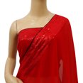 thumbnail image 5 of Atasi Indian Traditional Solid Georgette Saree With Unstitched Blouse, 5 of 7