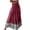 Red, variant on Summer Skirts for Women Elasticated Waist Floral Printed Maxi Skirt Elegant A Line Boho Skirt Flowy Swing Beach Dress Stretchy Jersey Womens Plain Dress Purple M
