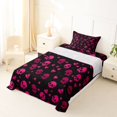 thumbnail image 5 of Homewish Happy Halloween Skull Twin Sheets,Pink Heart Bedding,3-Piece,1 Fitted Sheet and 1 Pillowcase, 5 of 6