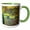 Green/White, variant on 3drose, Gustav Klimt - Country House at the Attersee, 15oz Two-tone Black Mug
