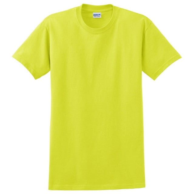 Playera Gildan G2000 Ultra Cotton verde seguridad talla chica