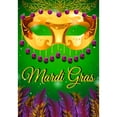 thumbnail image 2 of America Forever Flags Mask And Feathers, Mardi Gras Garden Flag, Masquerade Masks Fleur De Lis Carnival 12.5 x 18 Inch Double Sided Seasonal Yard Outdoor Holiday Decorative Flag, 2 of 3