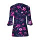 thumbnail image 4 of Fiudx Ofertas Flash Del Día Solo En Línea Camiseta Estampada a La Moda para Mujer, Blusa con Mangas 3/4, Camisetas Informales con Cuello En V, 4 of 5