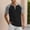 #053-Black, variant on TaTaai Mens Color Block Raglan Sleeve T Shirt Button Crew Neck Solid Color for Summer Casual Gift