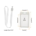 thumbnail image 2 of Uxcell 4.3"x2.8” Vertical Clear Window ABS ID Badge Holders with Lanyard White 4Pack, 2 of 6