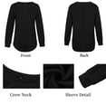 thumbnail image 4 of SWQZVT Women's Long Sleeve Crew Neck Top Casual Loose Soft Blouse Spring Tunic T-Shirts Size S-2XL 2024, 4 of 6