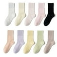 thumbnail image 6 of Seamless Women’s Lightweight Knee-High Cotton Socks for Spring & Autumn - Trendy Fashion Accessory (One Size, 6 Pairs), 6 of 7