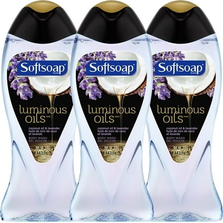 (3 pack) (3 Pack) Softsoap Luminous Oils Body Wash, Coconut Oil & Lavender - 15 Ounce