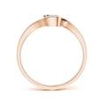 thumbnail image 2 of ANGARA Natural Semi Solitaire Diamond Bypass Ring in 14K Rose Gold for Women (Size-5.1mm| Color-I-J| Clarity-I1-I2) | April Birthstone, Anniversary, Jewelry Gift for Women | Natural Diamond Ring, 2 of 9