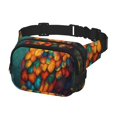 thumbnail image 2 of Fotbe Colorful Owl Forest Cangurera Cuadrada con Estampado de Doble Capa, Bolsa de Cintura Ajustable Mini para Hombres y Mujeres, 2 of 9
